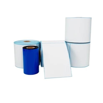 Клейкая наклейка штрих-кода Прямая термальная бумага с синим стеклянным покрытием