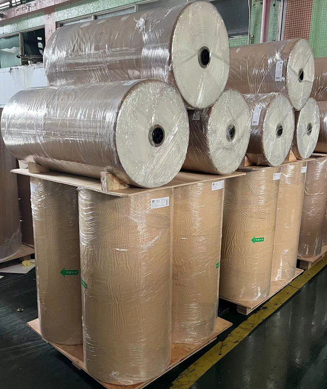 WG4515 Модель PP глянцевая пленка с 30um прозрачной PET Liner самоклеящейся ярко белой BOPP