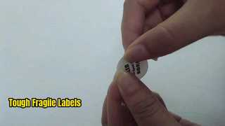 Хрупкий бумажный этикеточный материал